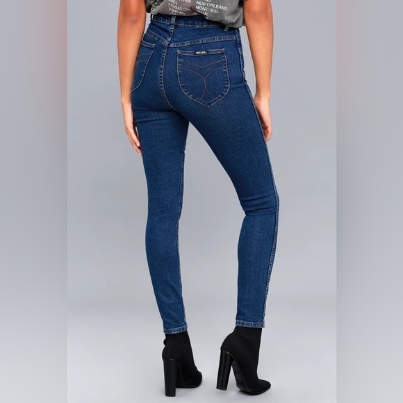 Rollas Eastcoast Ankle Medium Wash High-Waisted Skinny Jeans - Picture 3 of 16